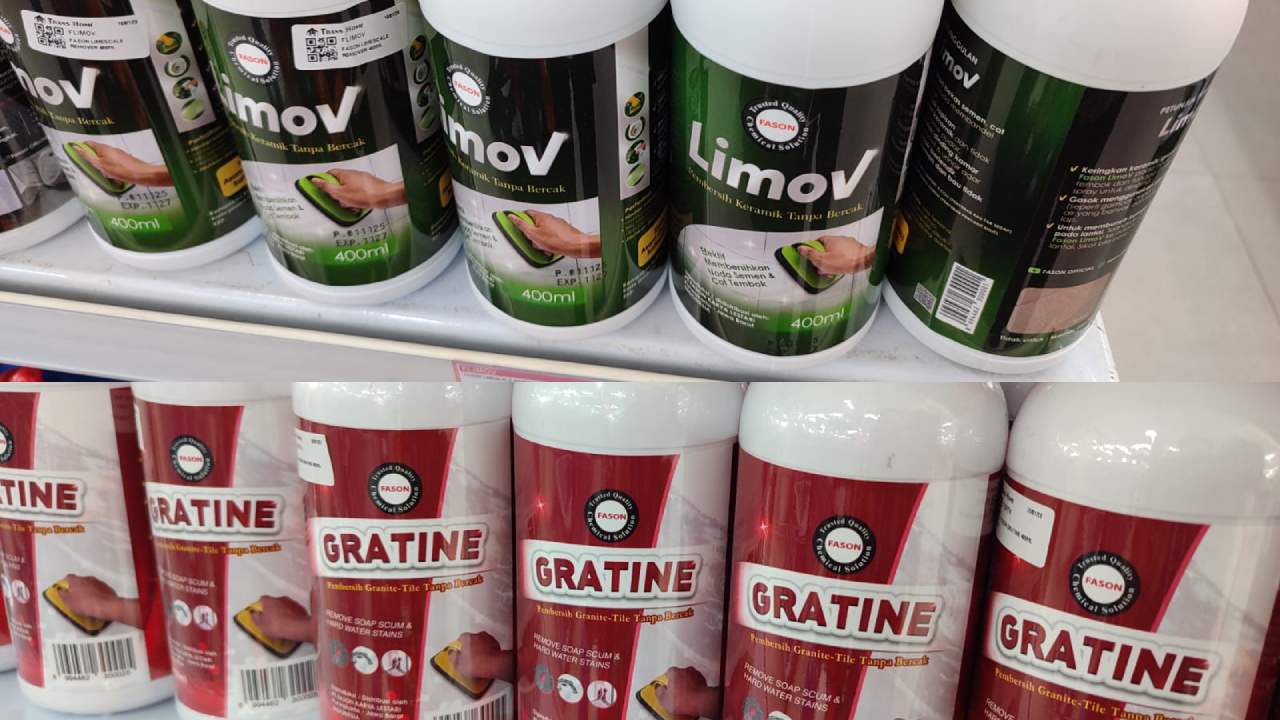 Gratine dan Limov Pembersih Noda Semen